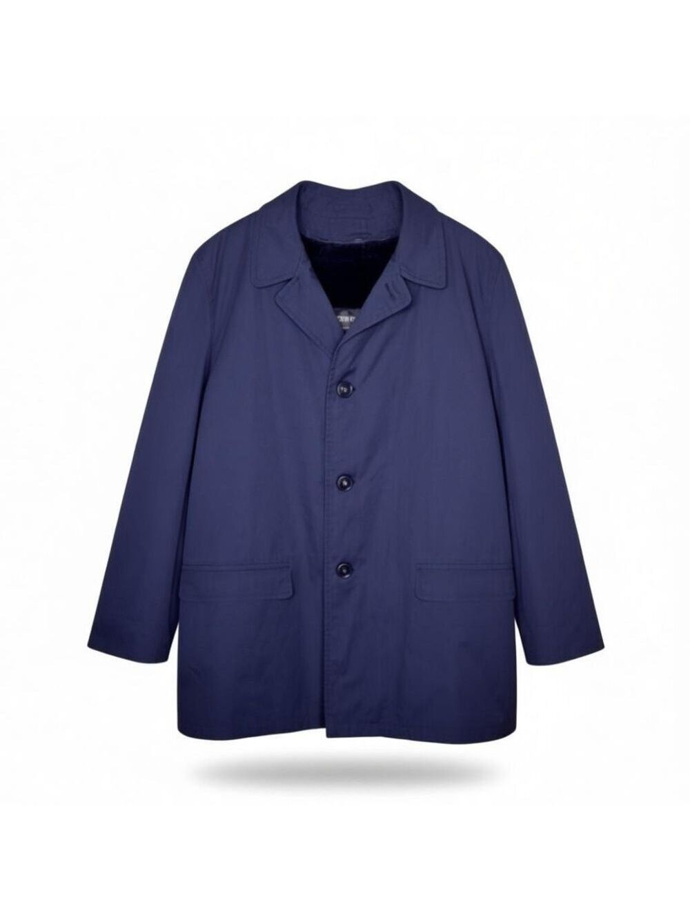 London‎ Fog By Reeves Button Down Navy Blue Coat Size 42 Reg